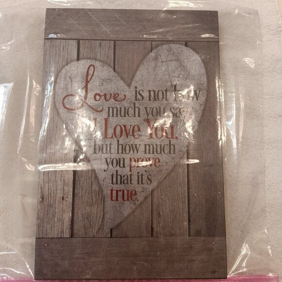 DEXSA WOODEN PLAQUE "LOVE IS NOT HOW..." (Previously Displayed) - ITEM #8766 - Picture 4 of 5
